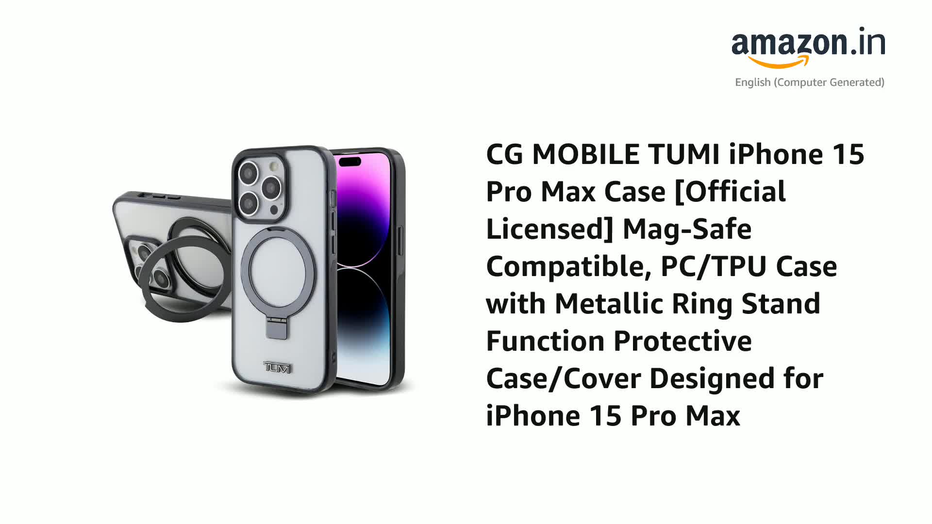 超美品　TUMI アルミケース　iPhone15 PRO シルバー CG MOBILE TUMI iPhone 15 Pro Max Case [Official Licensed] Mag-Safe